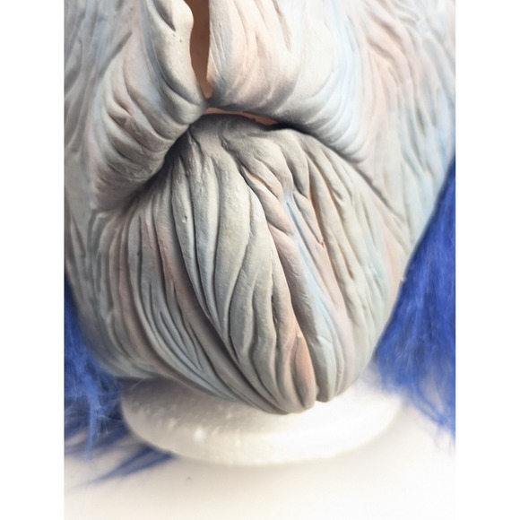 VTG Halloween Mask Creepy Old Man Blue Hair Latex Horror Costume‎ Sri Lanka - Picture 6 of 7